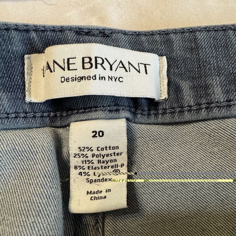 LANE BRYANT Designed in NYC Sz 20 High-Rise Ultimate Stretch Skinny Jeans zipper - Picture 7 of 8